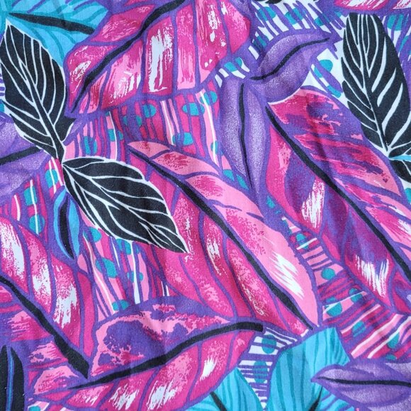 Vintage Touche L.A. Neon Button Up Hawaiian Shirt, Sz M - Picture 9 of 10